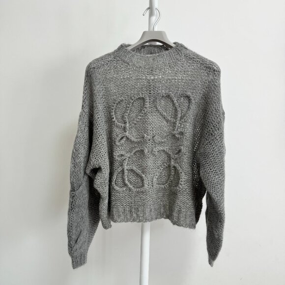 Loewe Anagram open-knit mohair-blend sweater - Picture 5 of 13